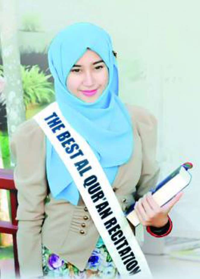 Cantiknya Qori Terbaik Dunia, Istri Pangeran Brunei