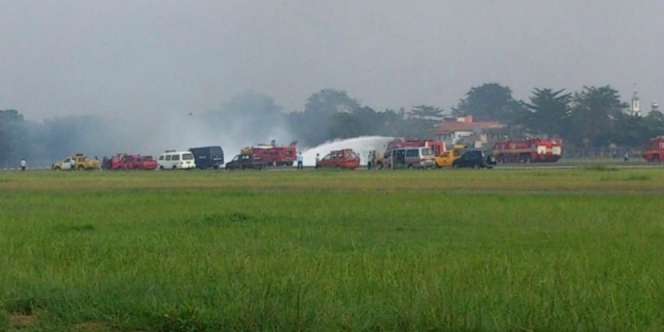 Pesawat Tempur F16 Ludes Terbakar di Halim