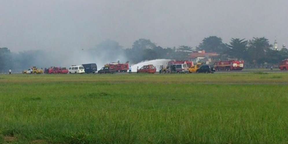 Pesawat Tempur F16 Ludes Terbakar di Halim