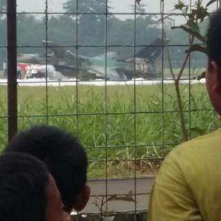 Pesawat Tempur F16 Ludes Terbakar di Halim