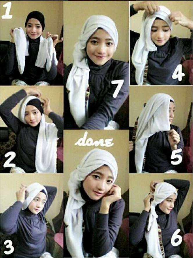Tutorial Jilbab Paris, Anggun nan-Modern
