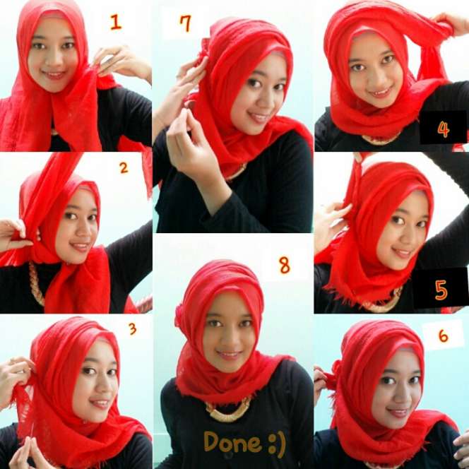 Tutorial Hijab Simple Party