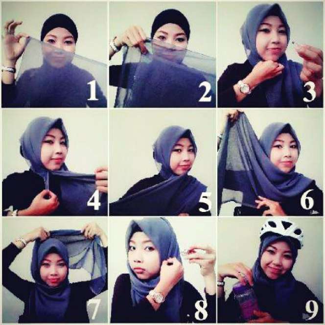 Tutorial Hijab untuk Bikers