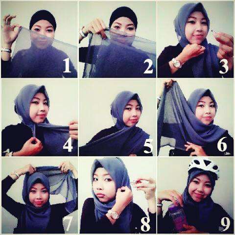 Tutorial Hijab untuk Bikers