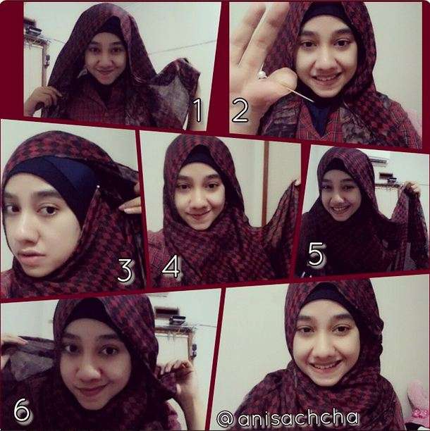 Tutorial Hijab Cantik dengan `Mawar Merah`