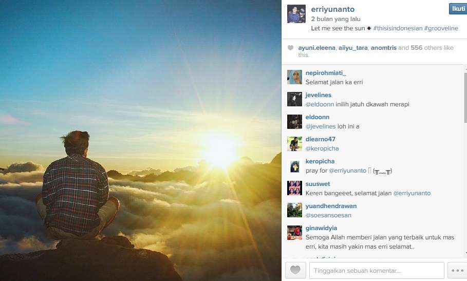 Foto-foto `Bernyali` Mahasiswa yang Jatuh ke Kawah Merapi