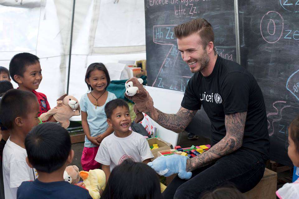 Saat Beckham Hibur Anak-anak Nepal