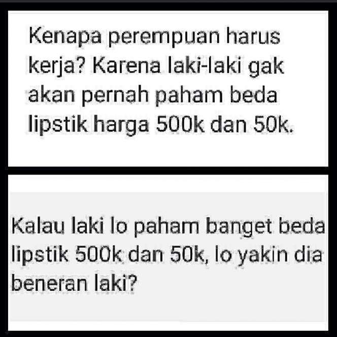 Meme Balasan `Lipstik 500K VS 50K`