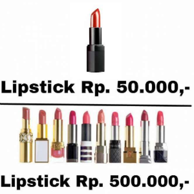 Meme Balasan `Lipstik 500K VS 50K`