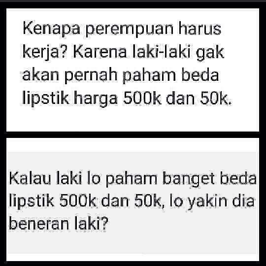 Meme Balasan `Lipstik 500K VS 50K`