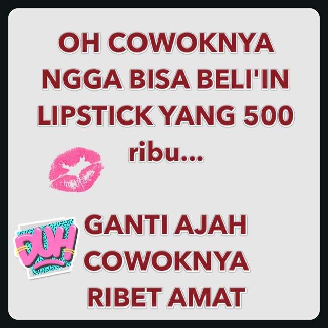 Meme Balasan `Lipstik 500K VS 50K`