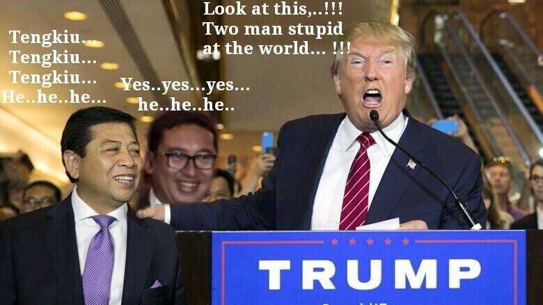 `Meme` Kedekatan Fadli Zon dan Donald Trump