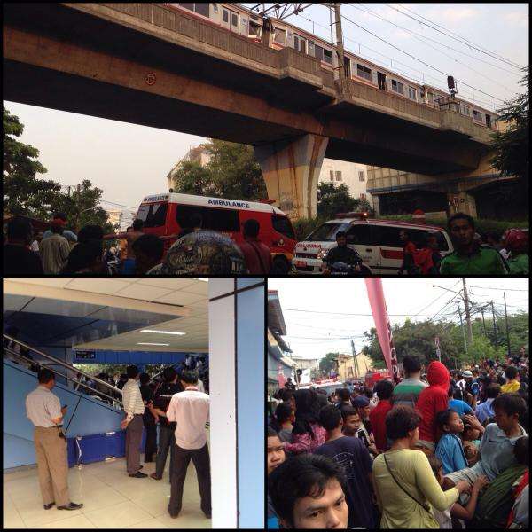 Detik-detik Usai Tubrukan Dua KRL di Stasiun Juanda