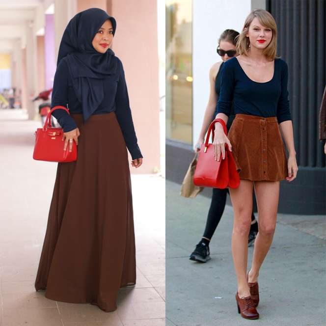 Inspirasi Gaya Taylor Swift untuk Hijaber