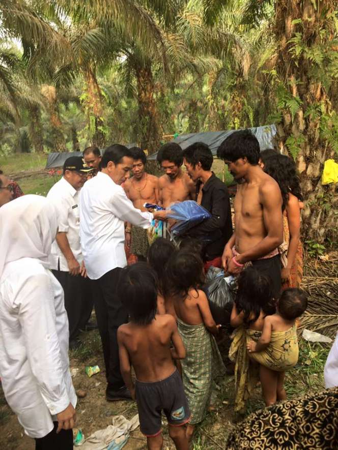Momen Presiden Jokowi dan `Orang Rimba` Dalam Kamera