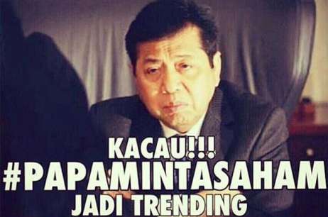 Meme Papah Minta Saham Hebohkan Jagad Sosmed
