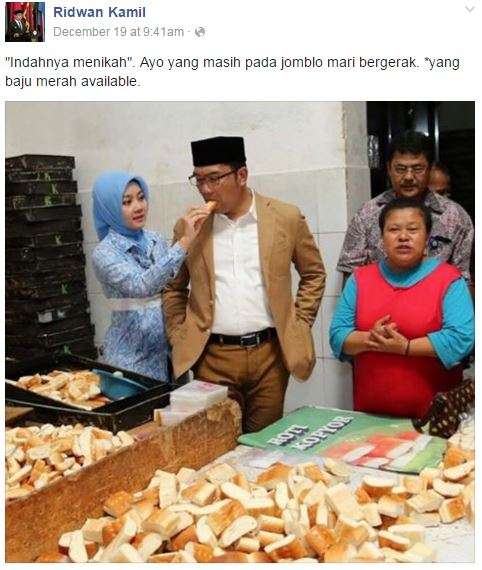 Gaya `Bodor` Ridwan Kamil di Instagram