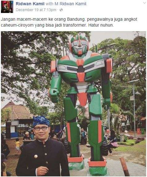 Gaya `Bodor` Ridwan Kamil di Instagram