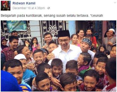Gaya `Bodor` Ridwan Kamil di Instagram