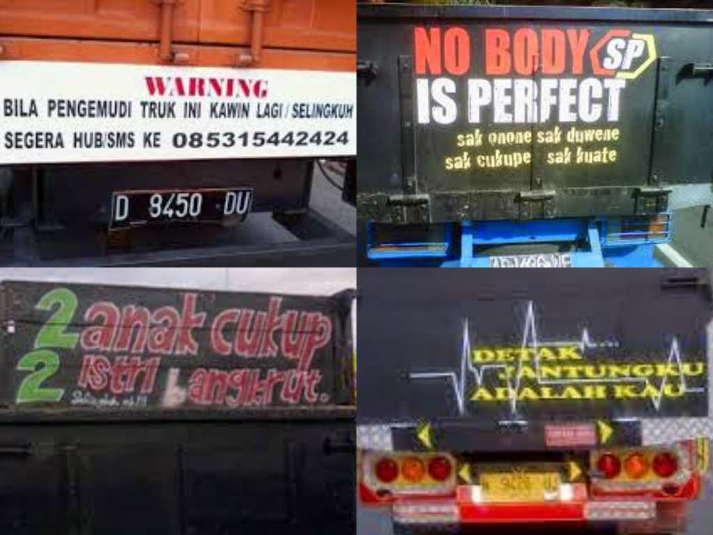 Kumpulan Tulisan di Truk yang Bikin Ngakak