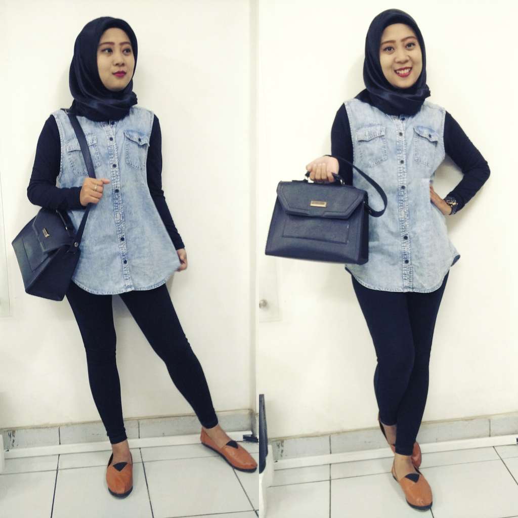 #HOTD: Rompi Denim Temani Akhir Pekan Yayuk Kustriana