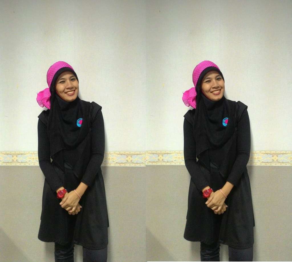 #HOTD: Hitam dan Fuchsia Gaya Eka Purwaningsih