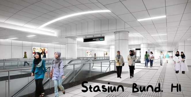 Kerennya Penampakan Stasiun MRT Jakarta
