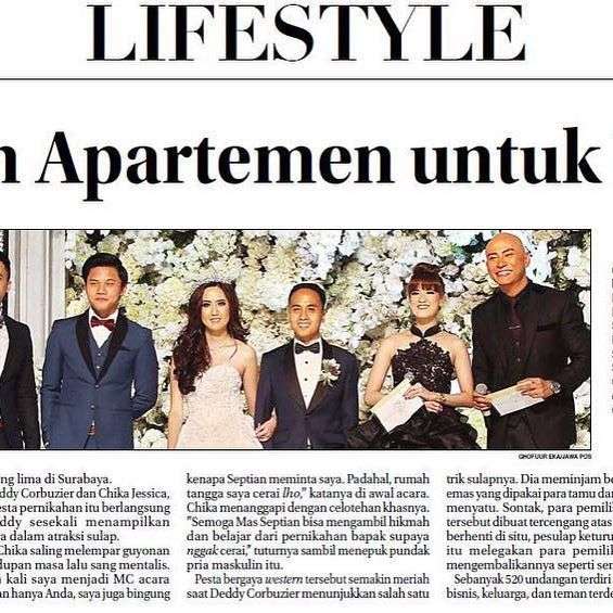 Mewahnya Resepsi Pengantin Tajir Surabaya Berhadiah Apartemen