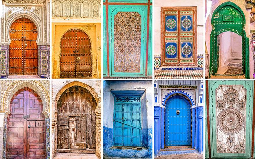 Pintu-pintu Fotogenik ala Maroko yang Bikin Wisatawan Takjub