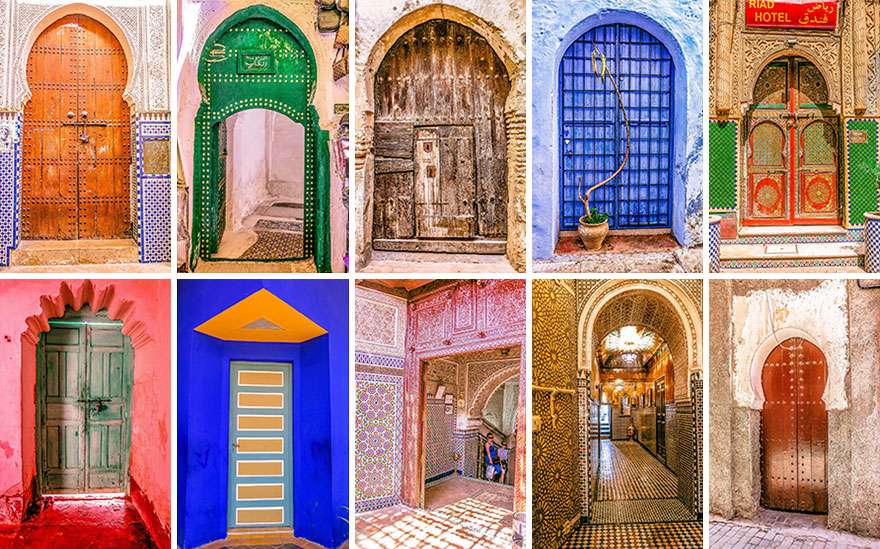 Pintu-pintu Fotogenik ala Maroko yang Bikin Wisatawan Takjub
