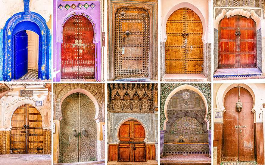 Pintu-pintu Fotogenik ala Maroko yang Bikin Wisatawan Takjub
