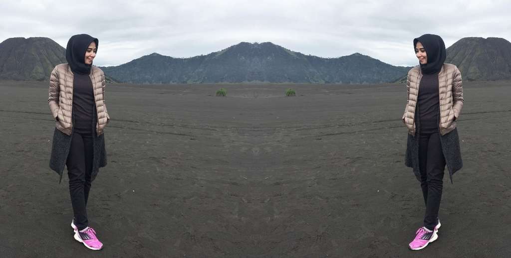 #HOTD: Gaya Busana Irma Puspita di Gunung Bromo
