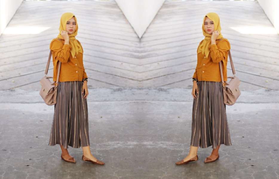 #HOTD: Ide Paduan Warna Ala Syafira Mahfuzi untuk ke Kampus
