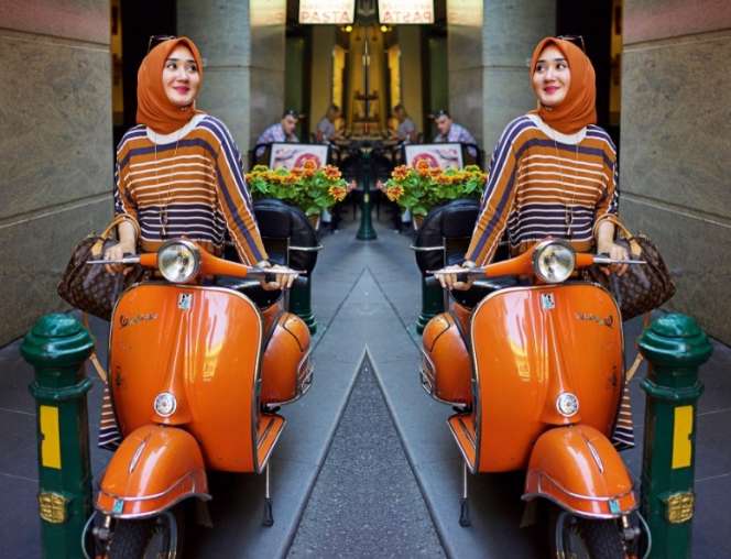 #HOTD: Gaya Vintage Dian Pelangi, Kasual dan Santai