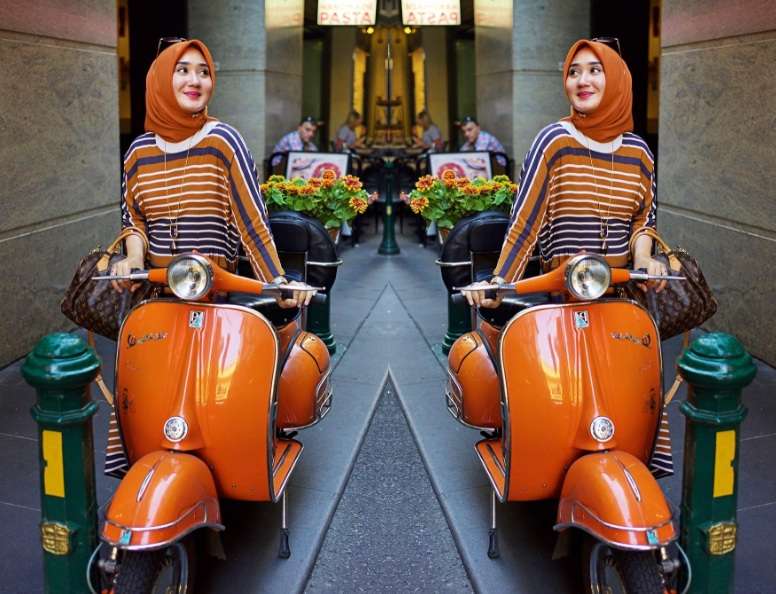 #HOTD: Gaya Vintage Dian Pelangi, Kasual dan Santai