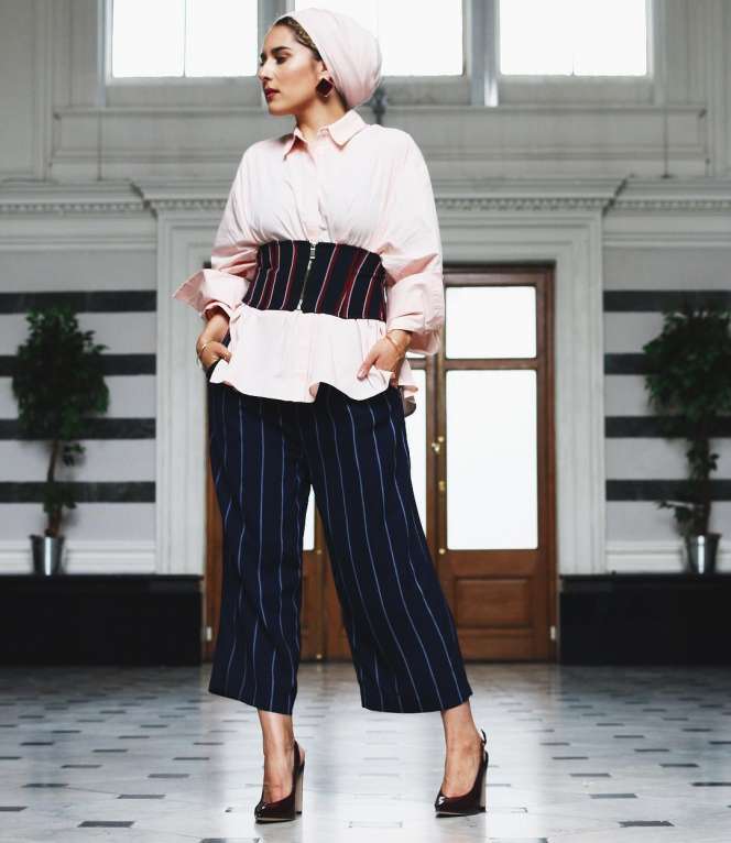 Inspirasi Hijab Turban Feminin Dina Torkia