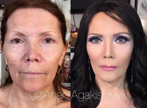 Wajah Wanita Tua Didandani Make Up Artist Ini Bikin Pangling