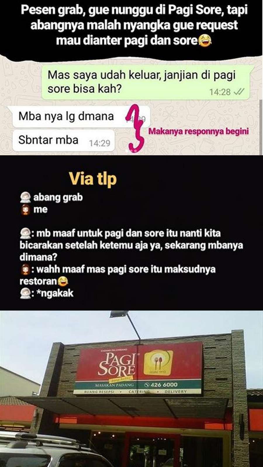 Nama Tempat Penjemputan Penumpang Ojek Online Ini Bikin Ngakak