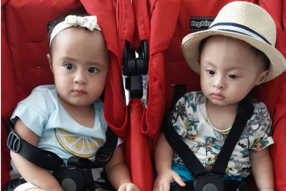 Intip Tingkah Lucu Anak Kembar Surya dan Cynthia