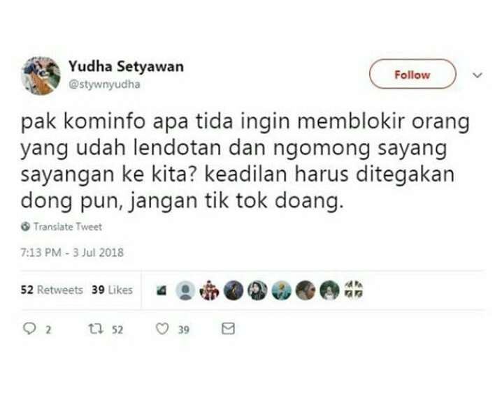 6 Cuitan Kocak Netizen Soal Pemblokiran Tik Tok