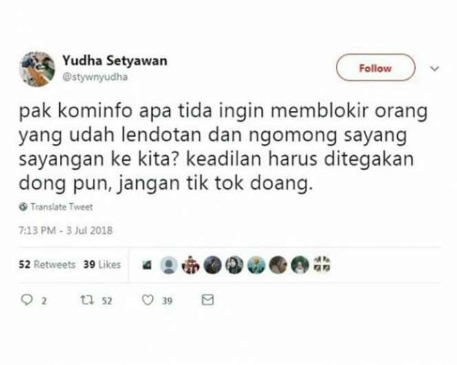 6 Cuitan Kocak Netizen Soal Pemblokiran Tik Tok