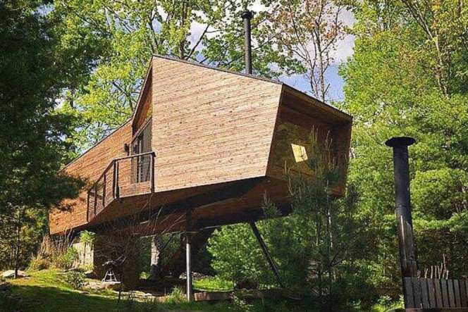 Ada Rumah Pohon di Tengah Hutan Berdesain Modern