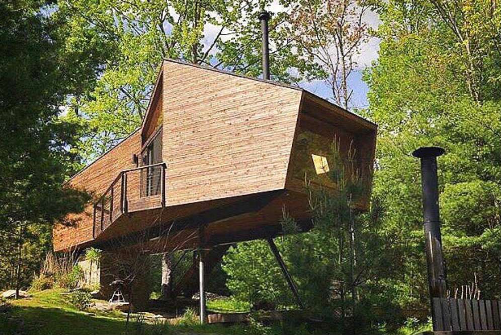 Ada Rumah Pohon di Tengah Hutan Berdesain Modern