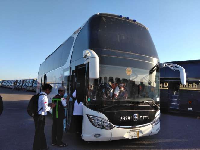 FOTO: Fasilitas Bus 'Pintar' Pengangkut Jamaah Haji Indonesia