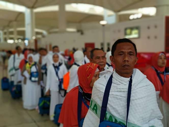 FOTO: Jemaah Haji Indonesia Disambut Karpet Merah