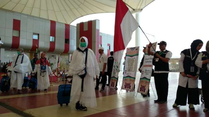 FOTO: Jemaah Haji Indonesia Disambut Karpet Merah