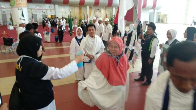 FOTO: Jemaah Haji Indonesia Disambut Karpet Merah