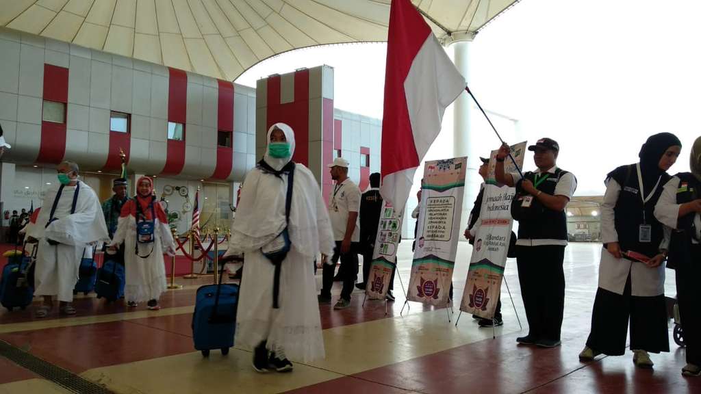 FOTO: Jemaah Haji Indonesia Disambut Karpet Merah