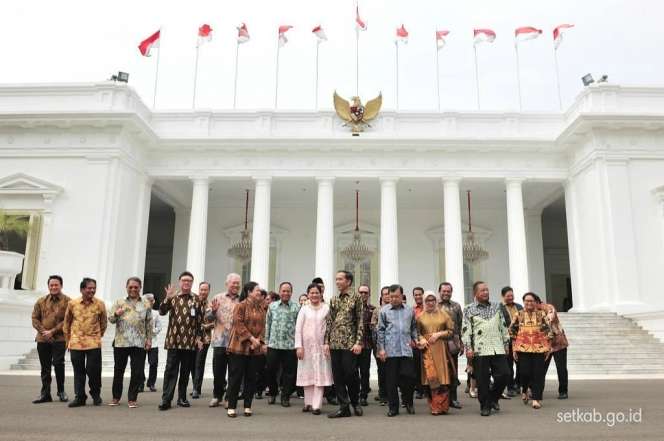 Potret Terakhir Jokowi-JK Bersama Menteri Kabinet Kerja