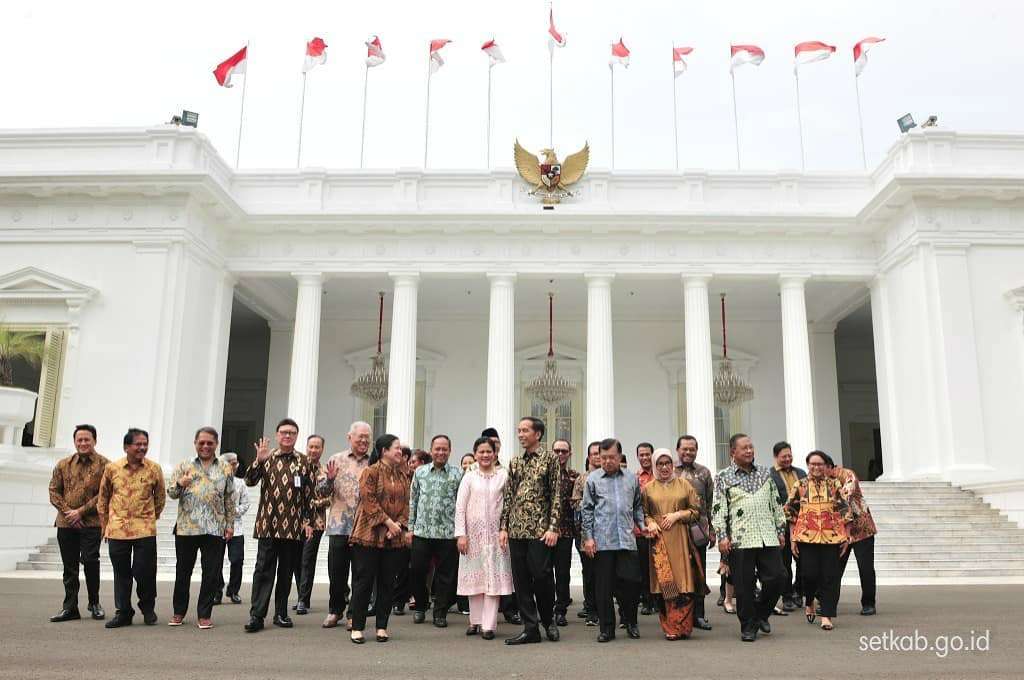 Potret Terakhir Jokowi-JK Bersama Menteri Kabinet Kerja